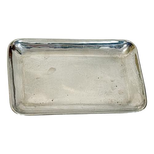 SALVILLA RECTANGULAR  DE PLATA DE MEDIADOS DE S. XX