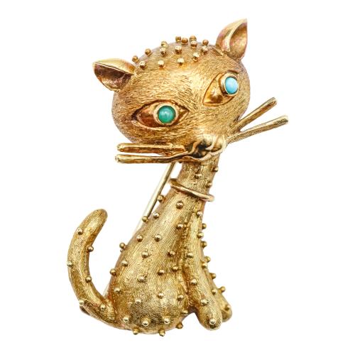 BROCHE GATO DE LOS AÑOS 60-70