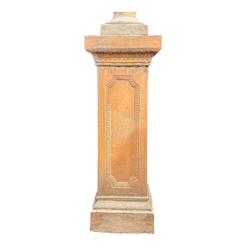 BUSTO DE DAMA CLÁSICA SOBRE PEANA DE MEDIADOS DEL S.XX
