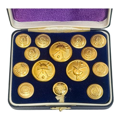 COLECCIÓN DE BOTONES INGLESES Y GEMELOS ARMADA 