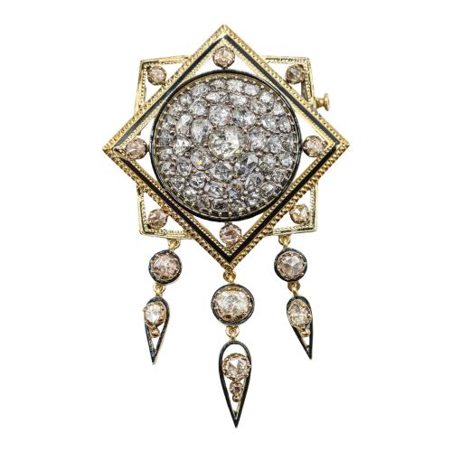 ADEREZO ALFONSINO CON DIAMANTES, DEL ÚLTIMO CUARTO DEL S.XIX