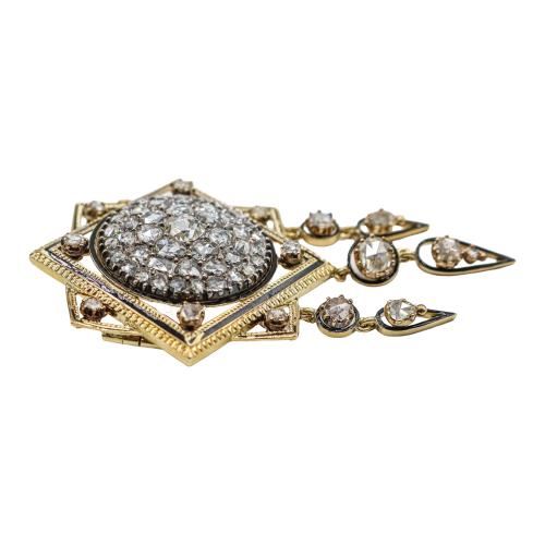ADEREZO ALFONSINO CON DIAMANTES, DEL ÚLTIMO CUARTO DEL S.XIX