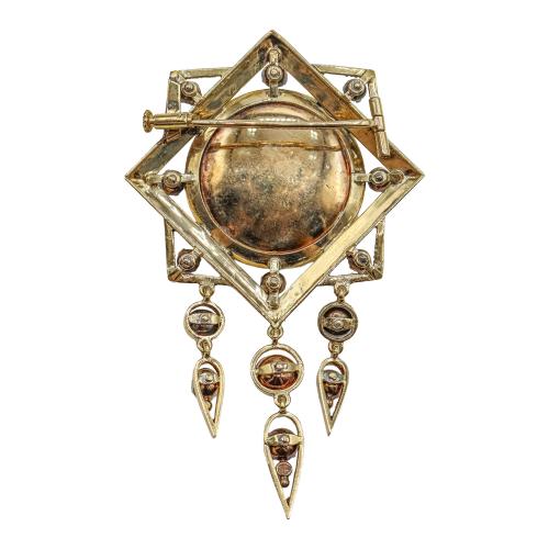 ADEREZO ALFONSINO CON DIAMANTES, DEL ÚLTIMO CUARTO DEL S.XIX