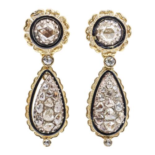 ADEREZO ALFONSINO CON DIAMANTES, DEL ÚLTIMO CUARTO DEL S.XIX