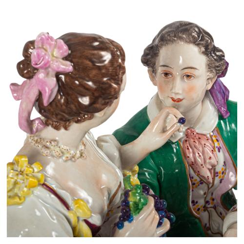 GRAN FIGURA DE PORCELANA ALEMANA VOLKSTEDT, AÑOS 40-50