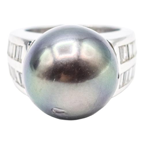 ANILLO CON PERLA TAHITÍ Y DIAMANTES