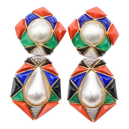 PENDIENTES LARGOS ARLEQUÍN
