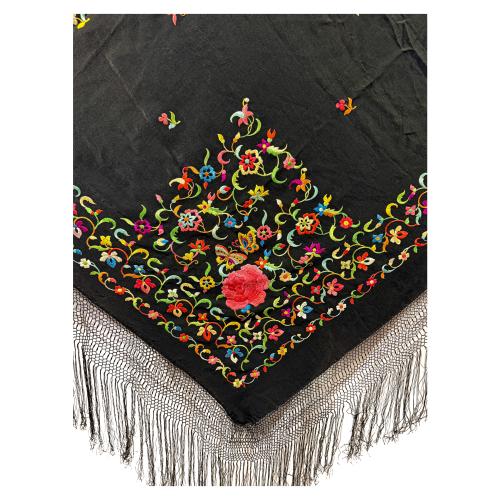 MANTÓN DE MANILA DE LA SEGUNDA MITAD DEL SIGLO XX