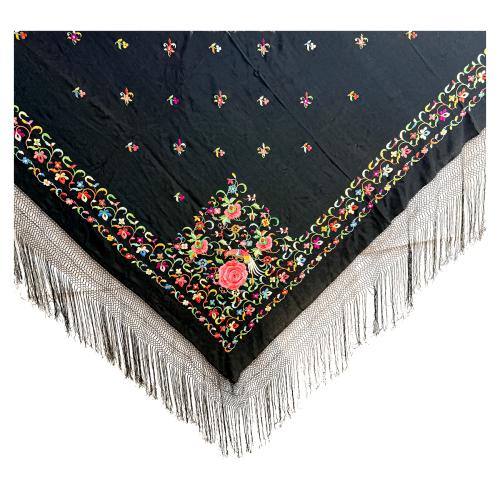 MANTÓN DE MANILA DE LA SEGUNDA MITAD DEL SIGLO XX