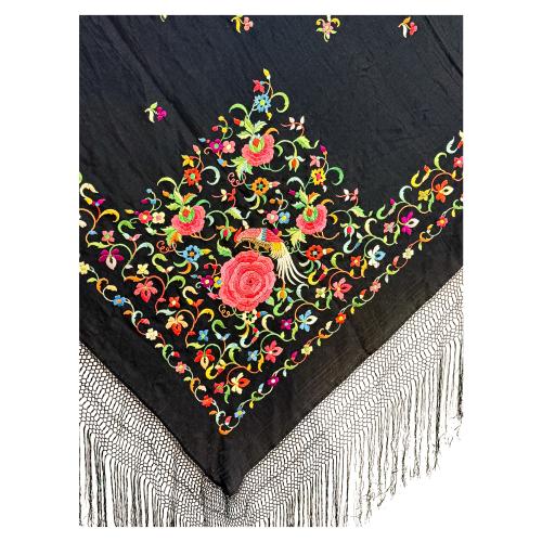 MANTÓN DE MANILA DE LA SEGUNDA MITAD DEL SIGLO XX