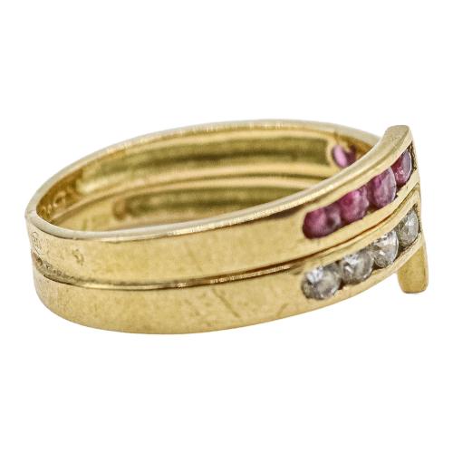 ANILLO CON RUBÍES AÑOS 80