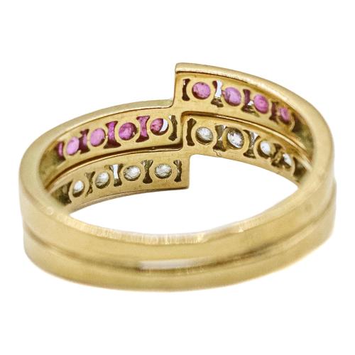 ANILLO CON RUBÍES AÑOS 80