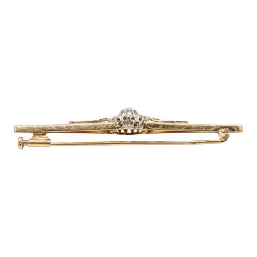 BROCHE ALFILER CON DIAMANTES, AÑOS 50