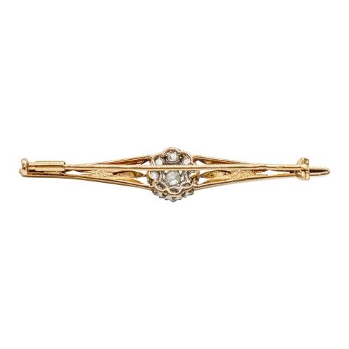 BROCHE ALFILER CON DIAMANTES, AÑOS 50