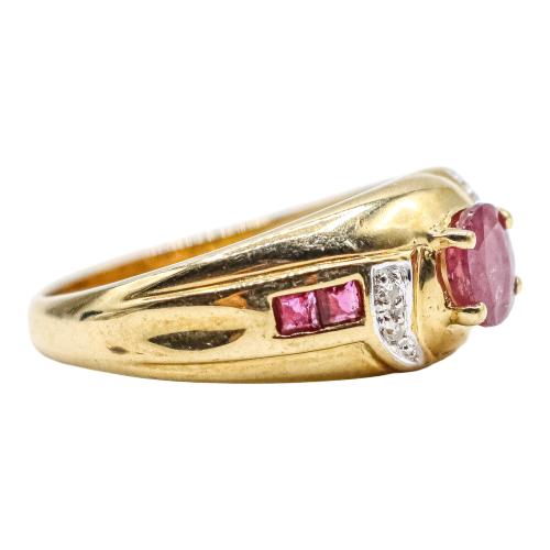 ANILLO CON RUBÍES AÑOS 80