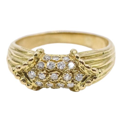 ANILLO CON DIAMANTES AÑOS 80