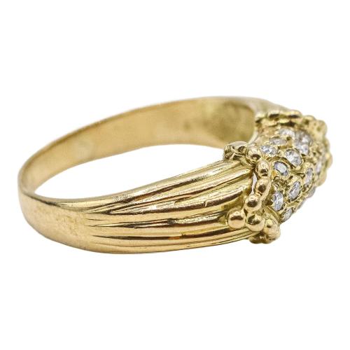 ANILLO CON DIAMANTES AÑOS 80