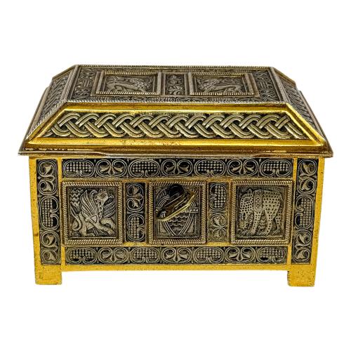 CAJA DE BRONCE ALEMANA DE MEDIADOS DEL S.XX