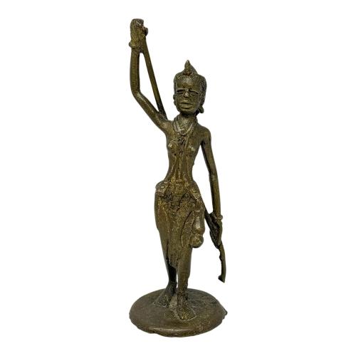 FIGURA DE BRONCE AFRICANO DE MEDIADOS DE S. XX