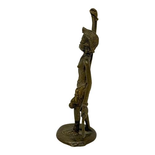 FIGURA DE BRONCE AFRICANO DE MEDIADOS DE S. XX