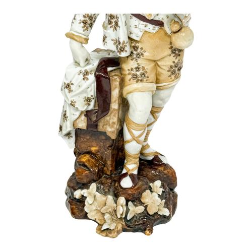PAREJA DE FIGURAS DE PORCELANA DRESDEN  PRIMER CUARTO S. XX