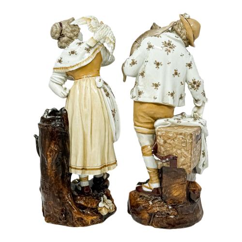 PAREJA DE FIGURAS DE PORCELANA DRESDEN  PRIMER CUARTO S. XX