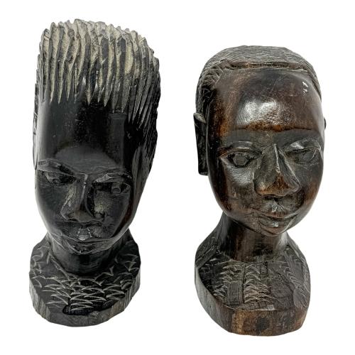 PAREJA DE BUSTOS AFRICANOS DEL ÚLTIMO CUARTO S. XX