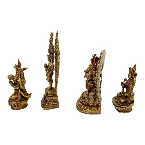 COLECCIÓN DE CUATRO FIGURAS NEPALIES DEL ÚLTIMO TERCIO S. XX
