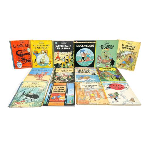 14 TOMOS DE LAS AVENTURAS DE TINTIN