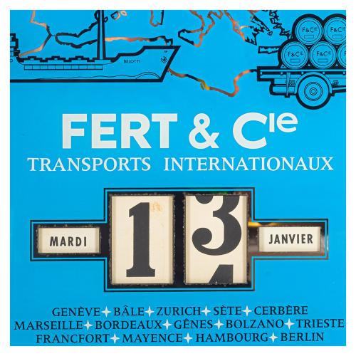 CALENDARIO PUBLICITARIO DE PARED, FRANCIA, C. 1960