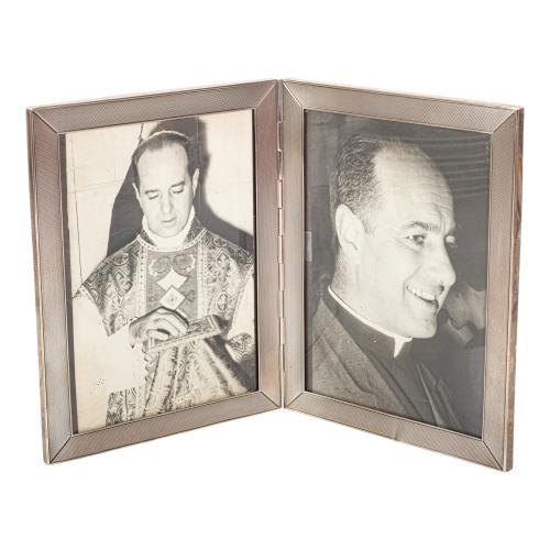 PORTAFOTOS DE PLATA DE MEDIADOS DE SIGLO XX