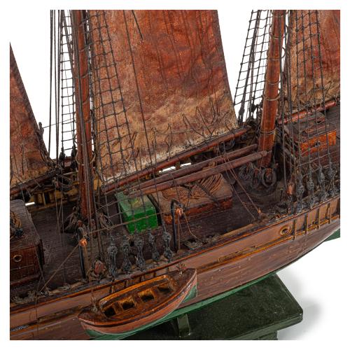 MAQUETA DE VELERO DE LA SEGUNDA MITAD DEL SIGLO XX