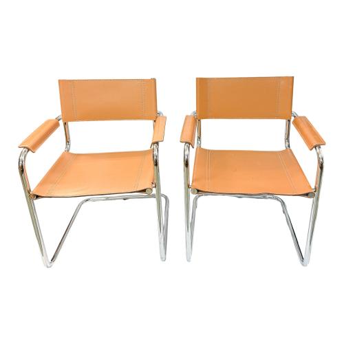 PAREJA DE SILLAS ESTILO BAUHAUS DEL ÚLTIMO CUARTO DEL S.XX