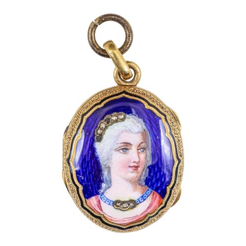 COLGANTE GUARDAPELO DEL SIGLO XIX
