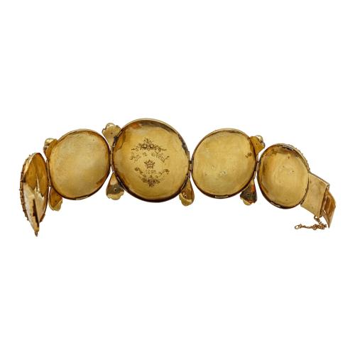 BRAZALETE CON MINIATURAS DEL SIGLO XIX