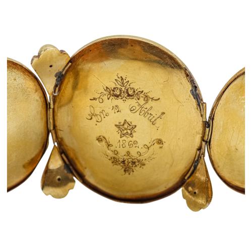 BRAZALETE CON MINIATURAS DEL SIGLO XIX