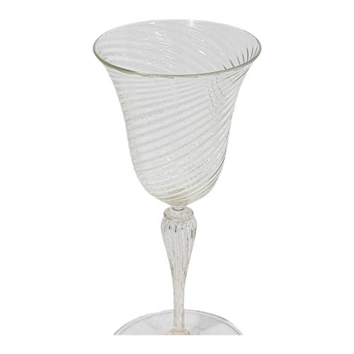 CONJUNTO DE COPAS DE CRISTAL DE MURANO, AÑOS 50