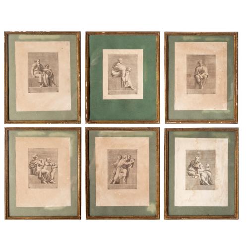 COLECCIÓN DE SEIS GRABADOS ITALIANOS DEL SIGLO XVI