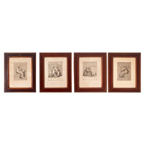 COLECCIÓN DE CUATRO GRABADOS ITALIANOS DEL SIGLO XVI