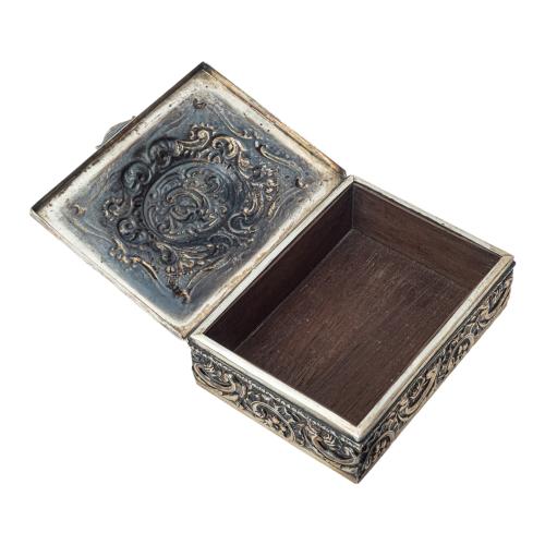 CAJA DE PLATA DE MEDIADOS DE SIGLO XX