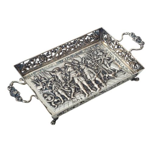 PEQUEÑA SALVILLA DE PLATA DE MEDIADOS DE SIGLO XX