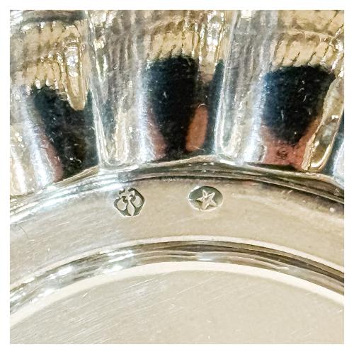 DOS CENTROS DE MESA DE PLATA DE MEDIADOS DE S. XX
