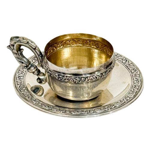 PAREJA DE TAZAS Y PLATOS DE CAFÉ DEL PRIMER TERCIO S. XX