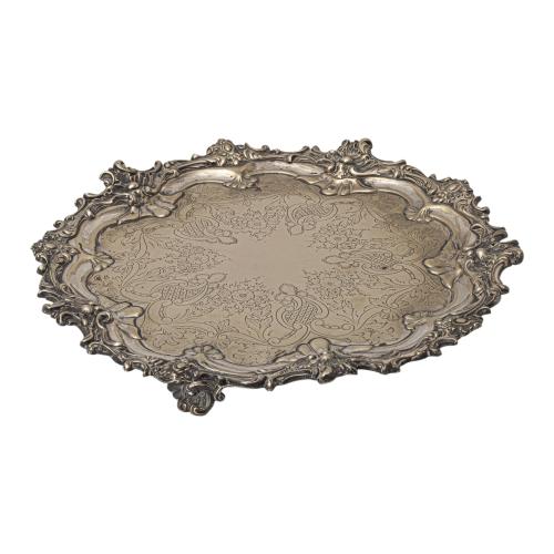 CENTRO DE MESA DE PLATA DE MEDIADOS DE SIGLO XX