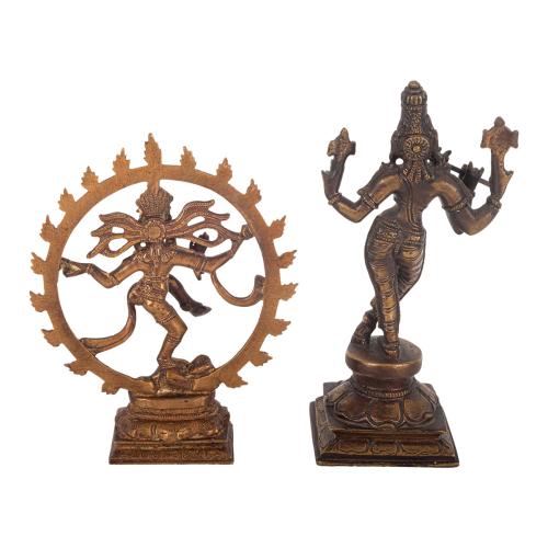 PAREJA DE BRONCES HINDUS