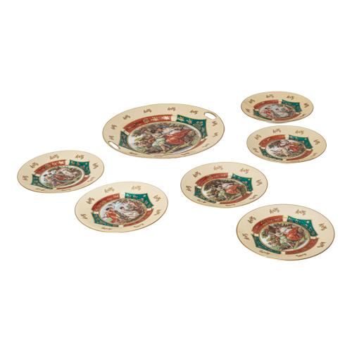 CONJUNTO DE PLATOS DE PORCELANA AUSTRÍACA DE MEDIADOS S. XX