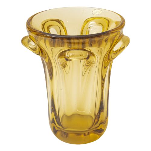 JARRÓN EN CRISTAL SOPLADO DE LOS AÑOS SETENTA