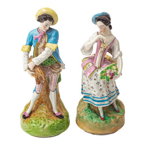 PAREJA DE FIGURAS FRANCESAS DEL SIGLO XIX