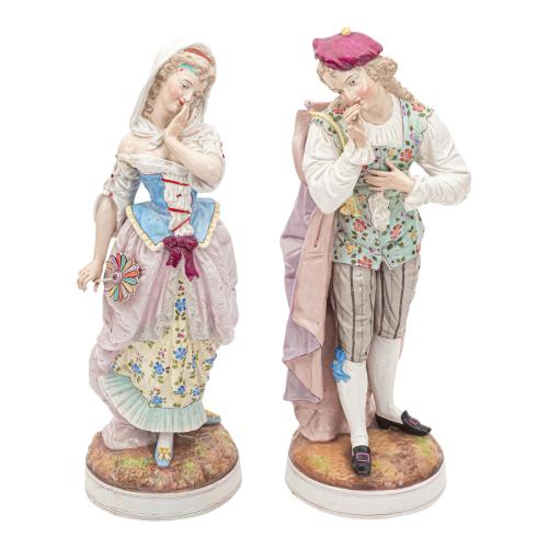 PAREJA DE FIGURAS DE PORCELANA DEL SIGLO XIX