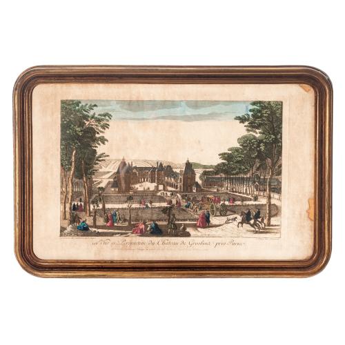 PAREJA DE GRABADOS FRANCESES DEL SIGLO XVIII